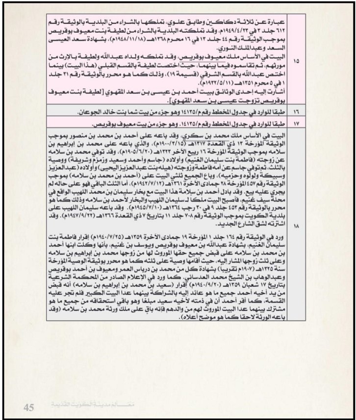 معالم مدينة الكويت القديمة ج6 ص45 — دكاكين وطابق علوي
